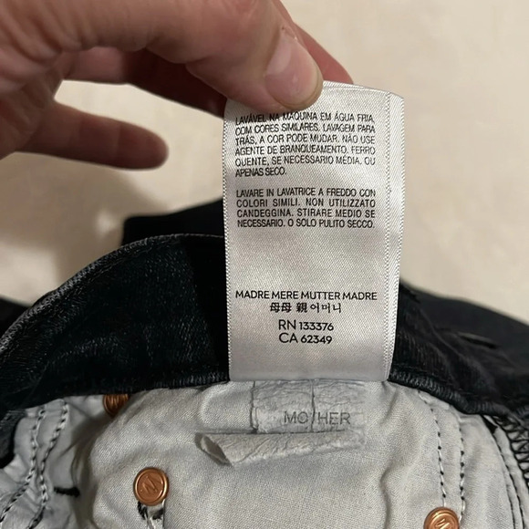 MOTHER The Pixie Swooner  Ankle fray Jeans In thunder road size 29 - Picture 10 of 11